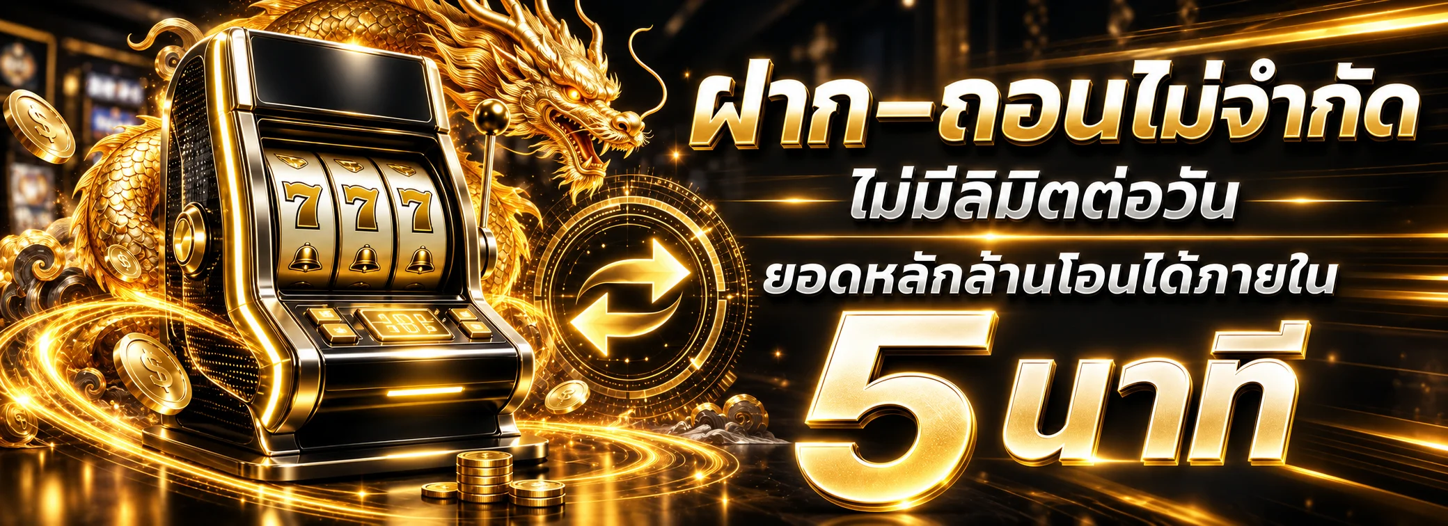 ระบบฝากถอน ROYALWIN พร้อมสล็อตและมังกรทอง